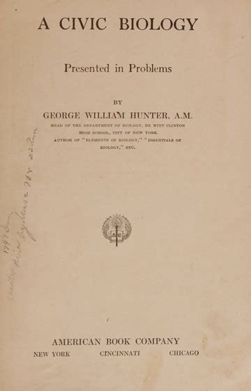 A Civic Biology Presented in Problems