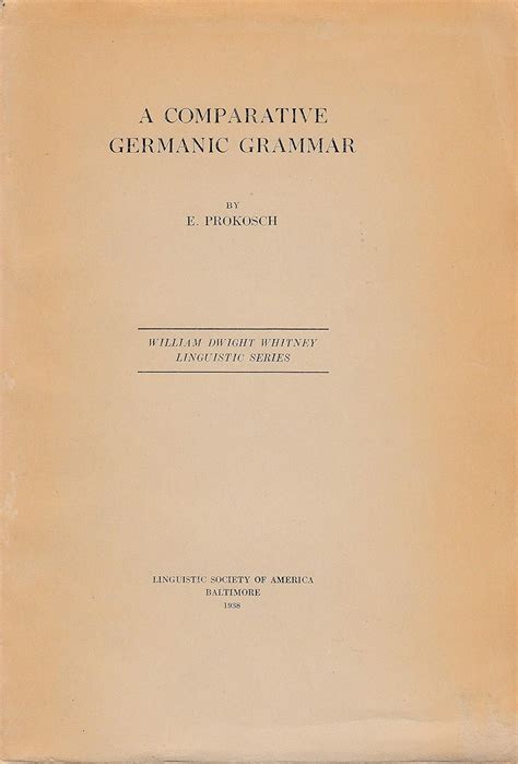 A Comparative Germanic Grammar