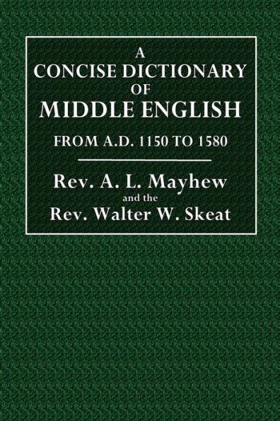 A Concise Dictionary of Middle English