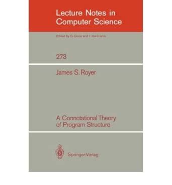 A Connotational Theory of Program Structure
