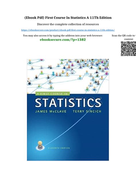 A First Course in Statistics