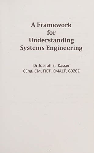 A Framework for Understanding Systems Engineering