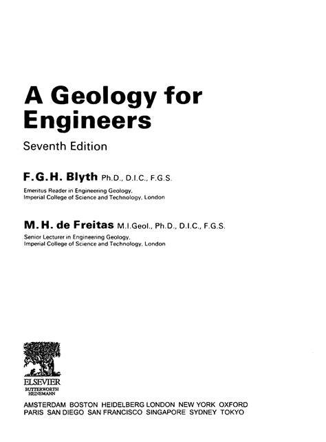 A Geology For Engineers