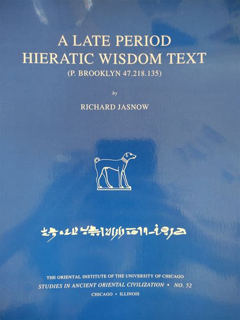 A Late Peroid Wisdom Text