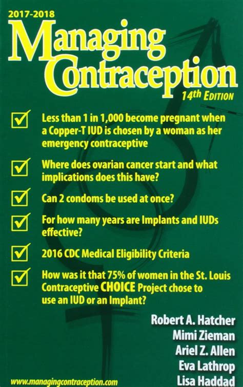 A Pocket Guide To Managing Contraception 2000