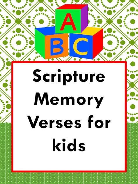 ABC Scripture Memory Verses