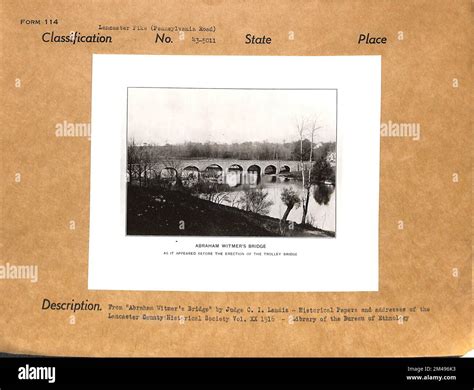Abraham Witmer'S Bridge .. [FACSIMILE]