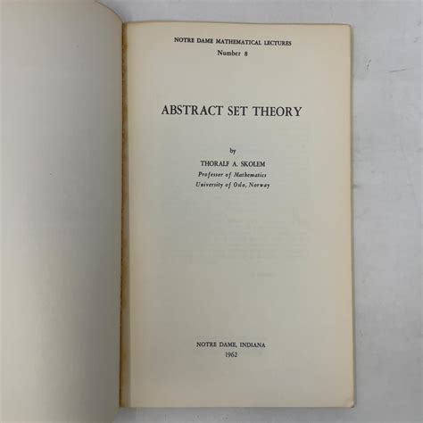 Abstract Set Theory