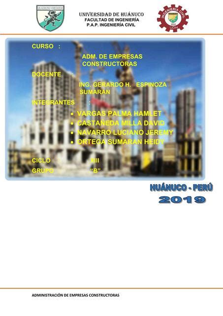 Administracion de empresas constructoras