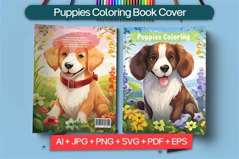 Adorable Puppies: Coloring Book