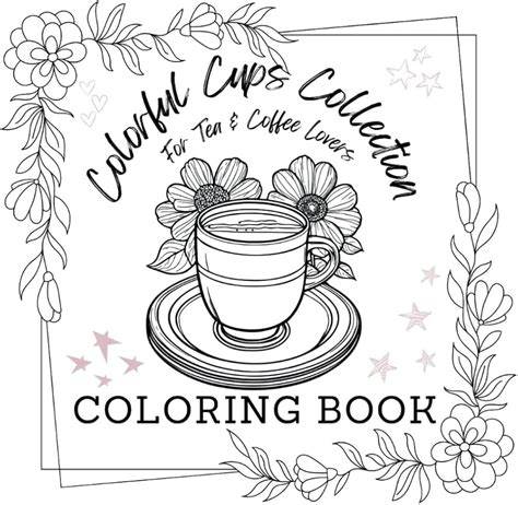 Adult Coloring Book Coffee and Animals - Large Print