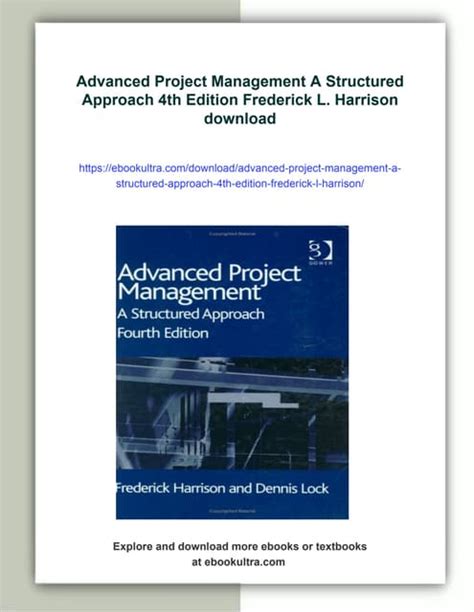 Advanced Project Management: A Structured Approach
