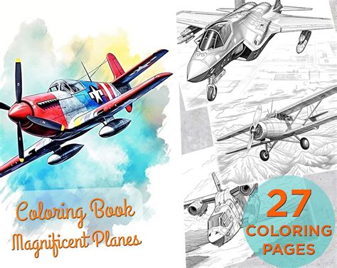 Aircraft Models Coloring Book