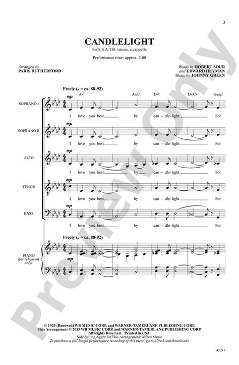 Alfred Candlelight - SSATB