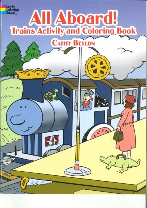 All Aboard Trains Coloring Book