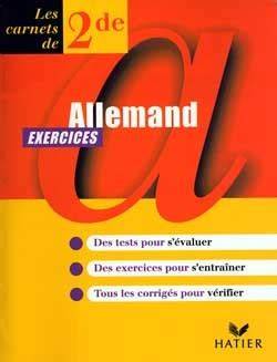 Allemand, seconde, carnet d'exercices