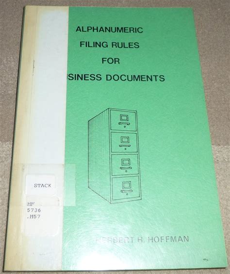 Alphanumeric Filing Rules for Business Documents