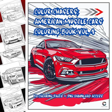 American Muscle Cars Coloring Book