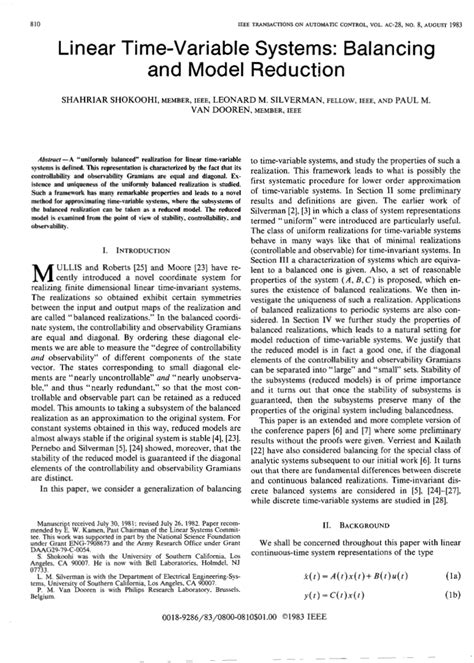 Analysis and Synthesis of Linear Time-Variable Systems