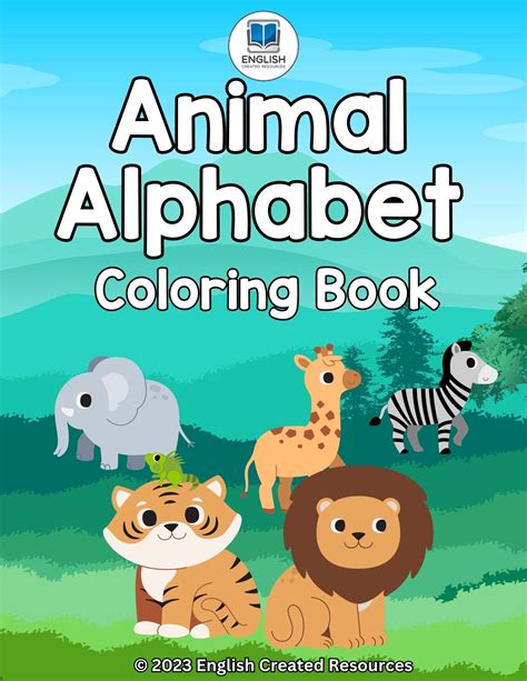 Animal alphabet Coloring book