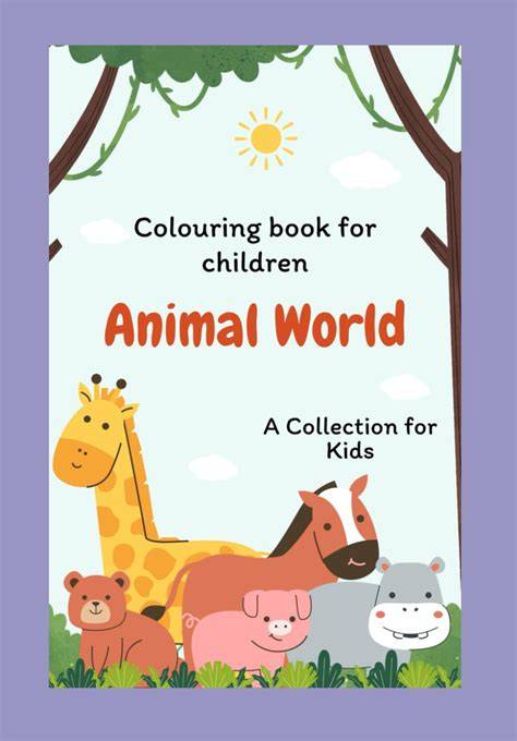 Animals world: Colouring book