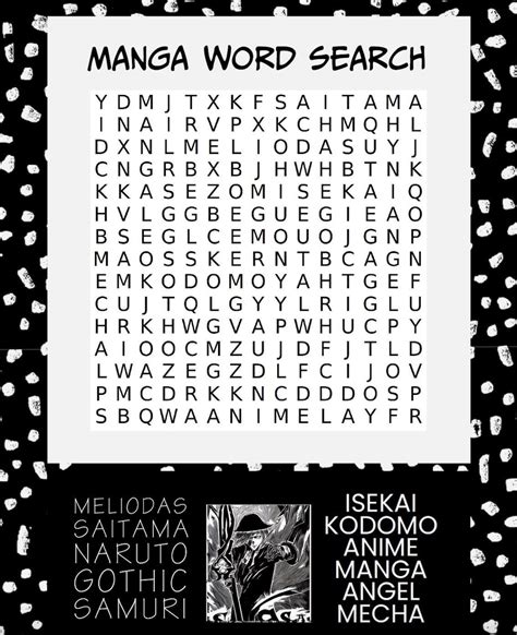 Anime & Manga Word Search