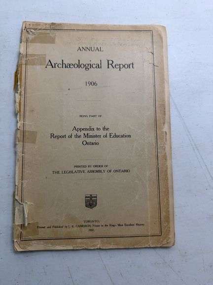 Annual Archæological Report