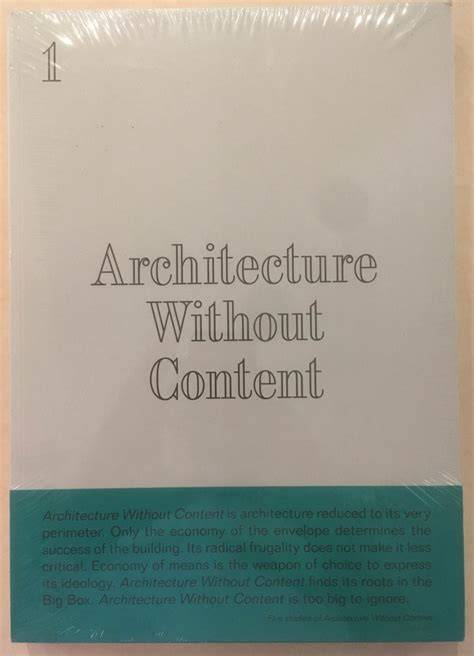 Architecture Without Content
