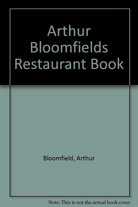 Arthur Bloomfields Restaurant Book
