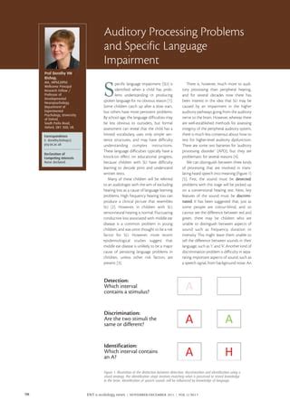 Auditory Processing Problems & ADD