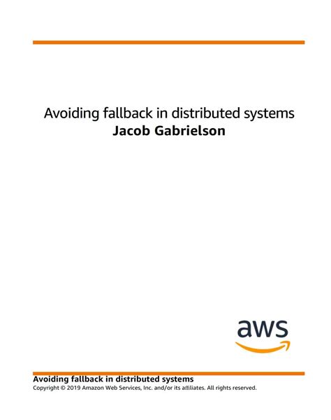 Avoiding Fallback in Distributed Systems