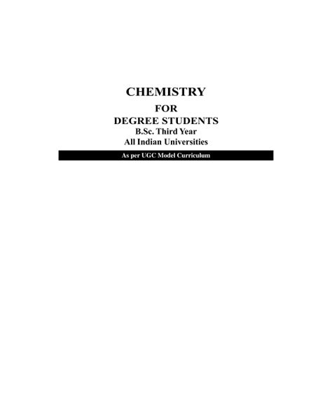 B.SC. Chemistry-III (UGC)