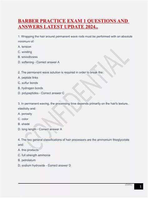 BARBER EXAM PRACTICE