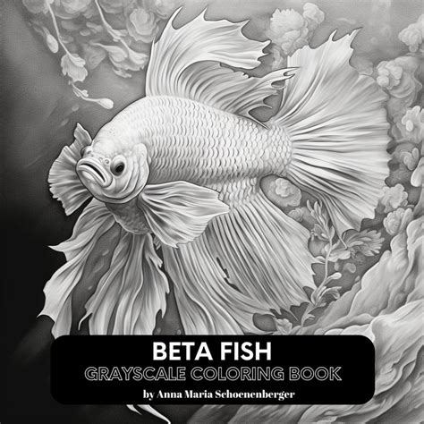 BETA FISH Grayscale Coloring Book