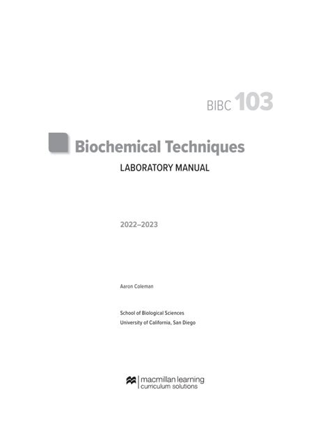 BIO 103 Lab Manual, Fall 2023