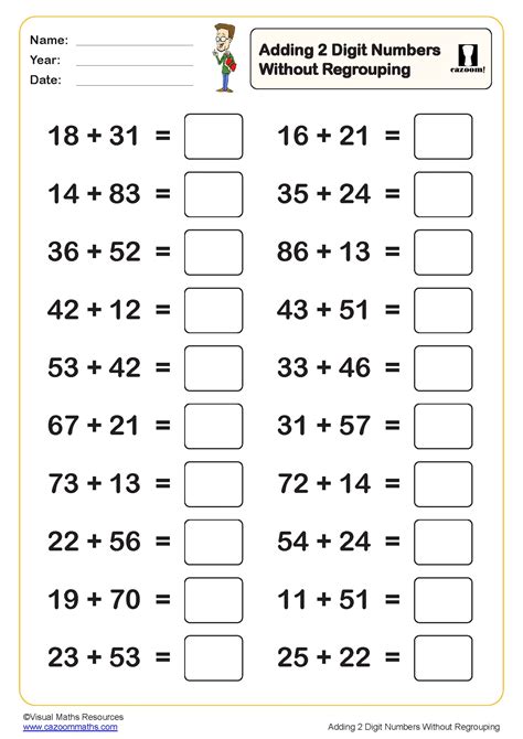 Back to School: Adding 1 and 2 Digit Numbers