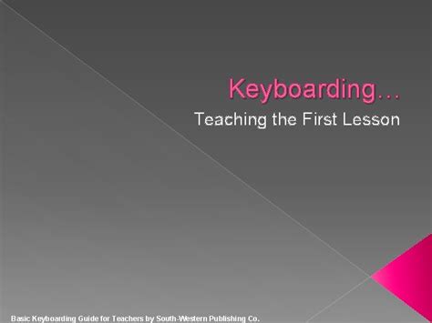 Basic Keyboarding Guide for Teachers