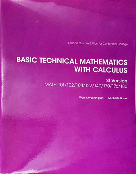 Basic Technical Mathematics With Calculus: SI Version