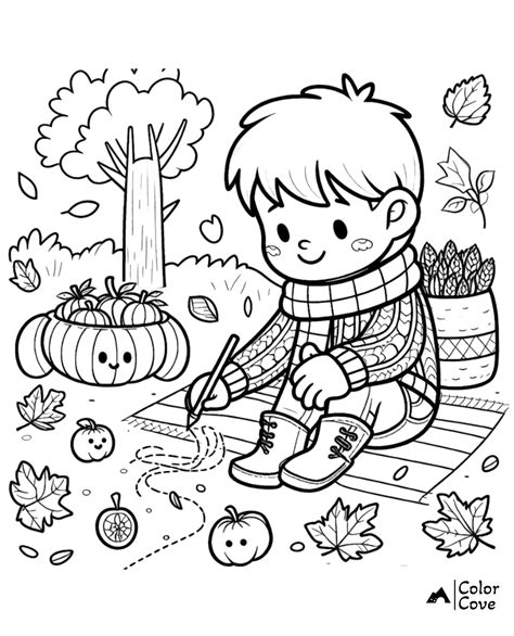 Beautiful Fall: Coloring Book For Kids
