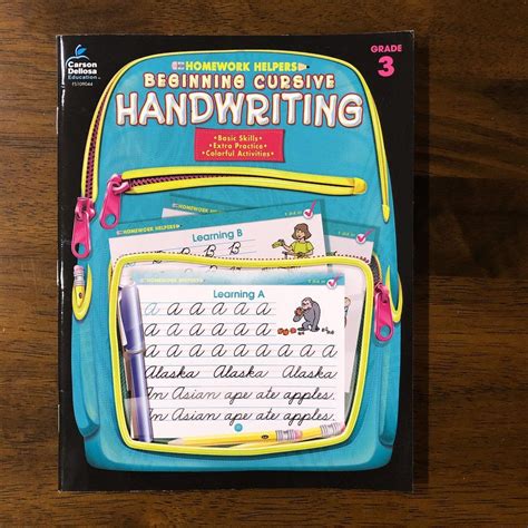Beginning Cursive Handwriting, Grade 3 (Homework Helper)