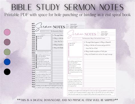 Bible Study/Sermon Notes Journal