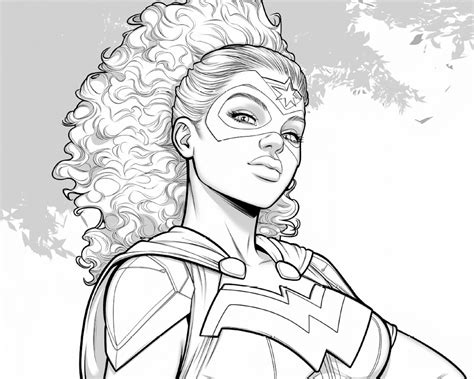 Black Superpowers Coloring Book