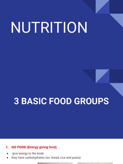 Body Energy: Basic Food Groups