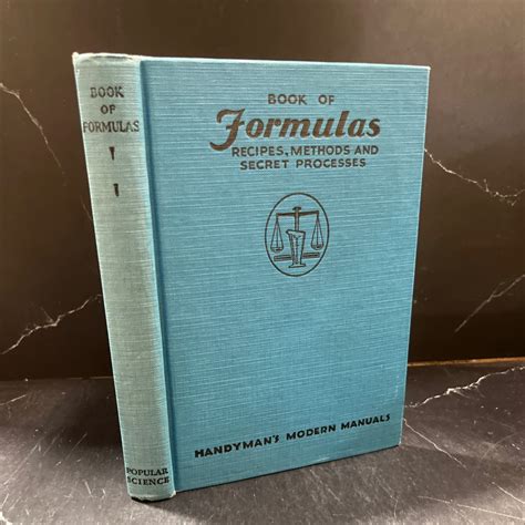 Book of Formulas, Recipes, Methods and Secret Processes