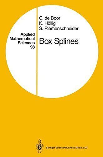 Box Splines (Applied Mathematical Sciences Book 98)