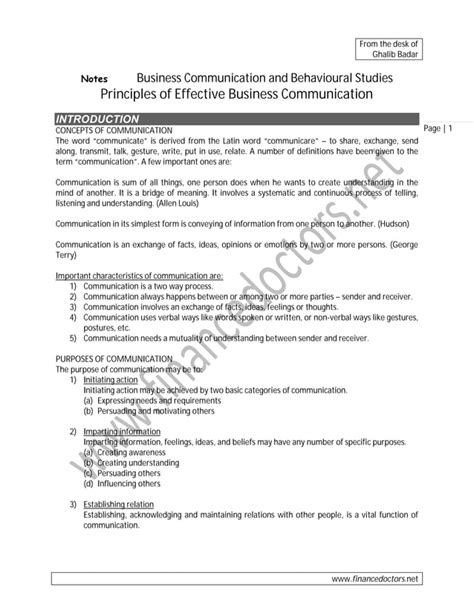 Business Communication: Principles and Applications