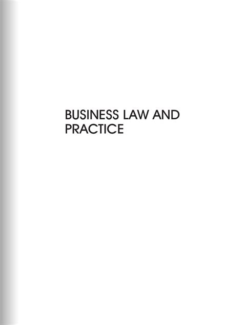 Business Law and Practice