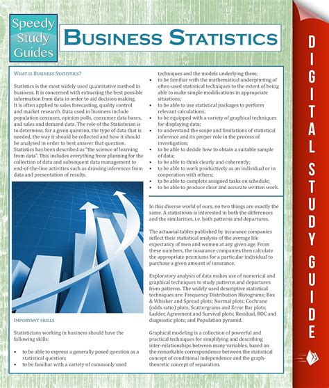 Business Statistics Study Guide