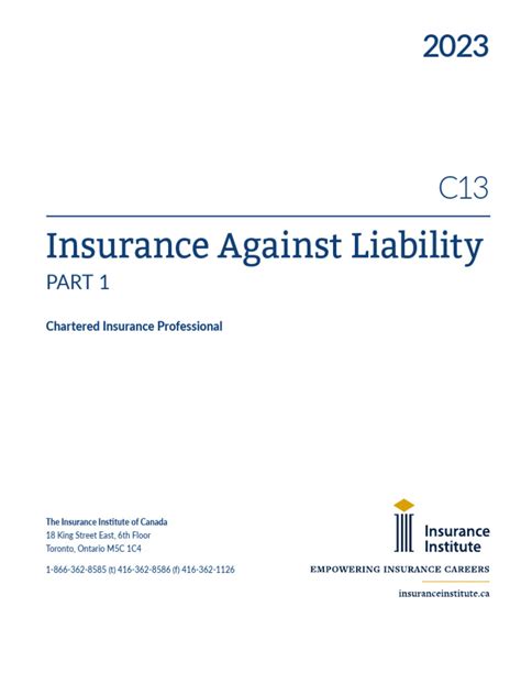 C13 - Insurance Against Liability - Textbook