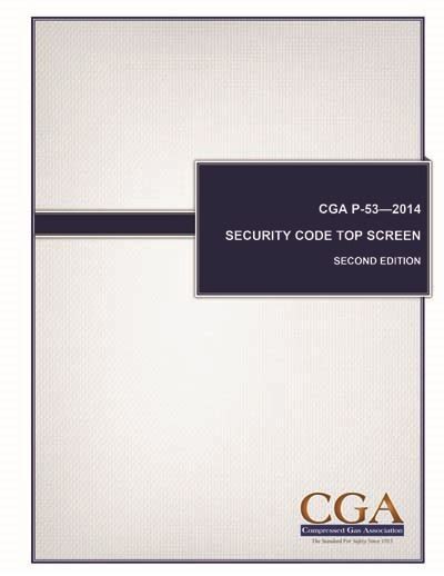 CGA P-53 Security Code Top Screen